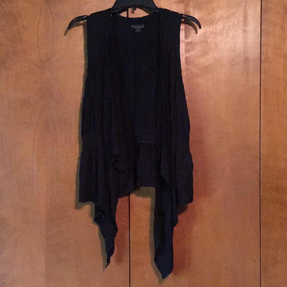 Forever 21 black crotchet sequin cover up